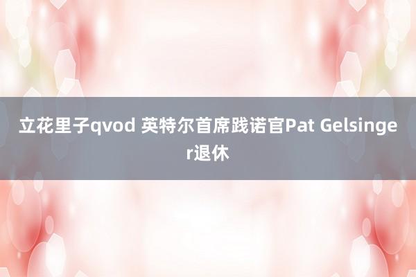 立花里子qvod 英特尔首席践诺官Pat Gelsinger退休